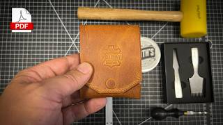 👀 Making a MINI LEATHER WALLET! 10 bank cards, 50 bills! #leathercraft #asmr