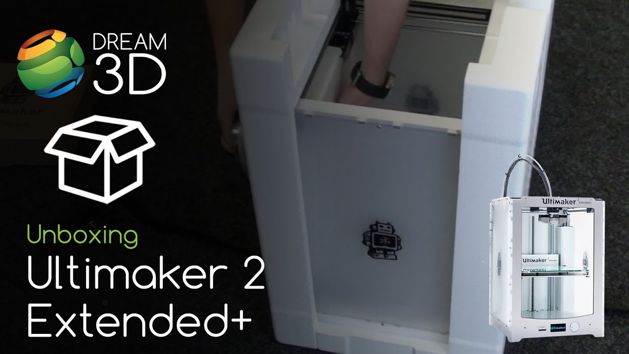 Unboxing the New Ultimaker 2 Extended+ (2016) | Dream 3D - YouTube