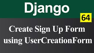 Create Registration Form using UserCreationForm in Django (Hindi)