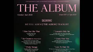 BLACKPINK - BLACKPINK 'THE ALBUM' TRACKLIST POSTER 1st FULL ALBUM 'THE ALBUM'  ✓2020.10.02 12am EST & 1pm KST