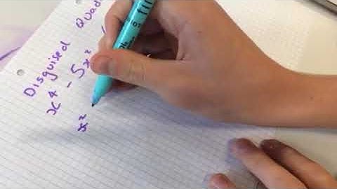 A level Disguised quadratics... cut short but detail explains