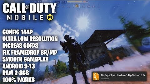 CONFIG ULTRA LOW 144P IN COD MOBILE | FIX FPS DROP BR/MP | CONFIG CODM 2022