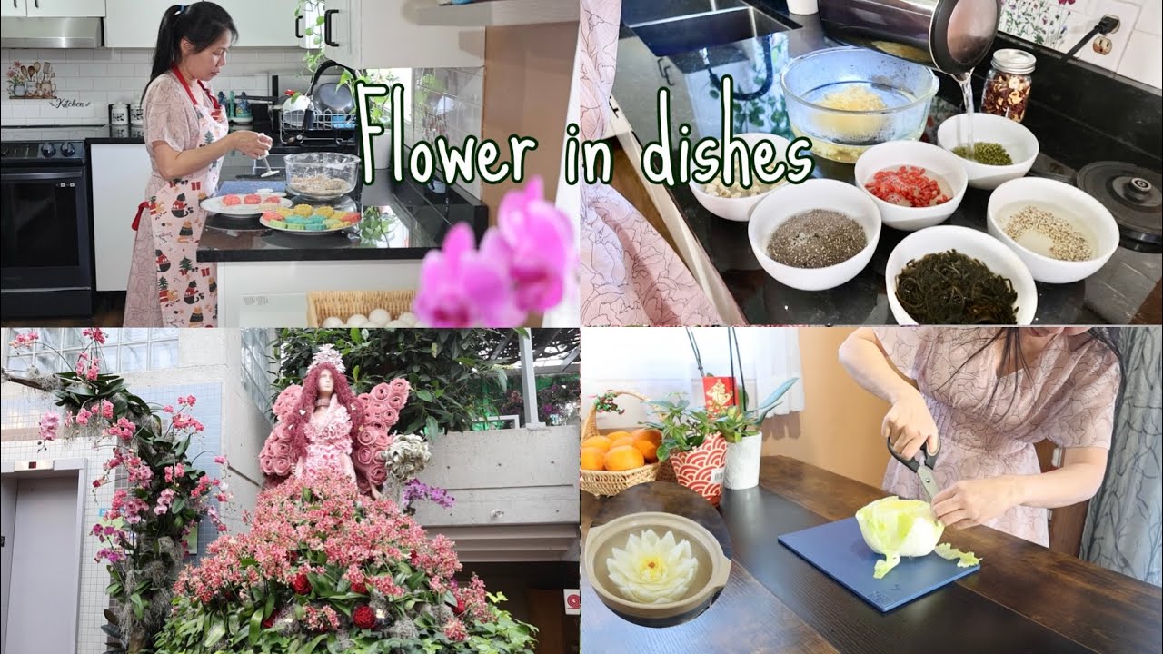 #23 Flower in dishes #cassava cakes #flower soup 