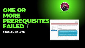 One or more prerequisites failed, fixing these issues and active directory configuration