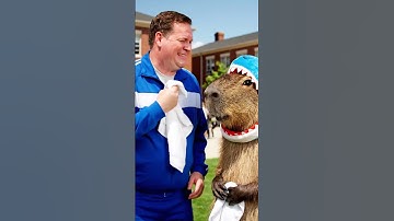 Capybara vs Lisa The Chalk Disaster! #capybara #funny