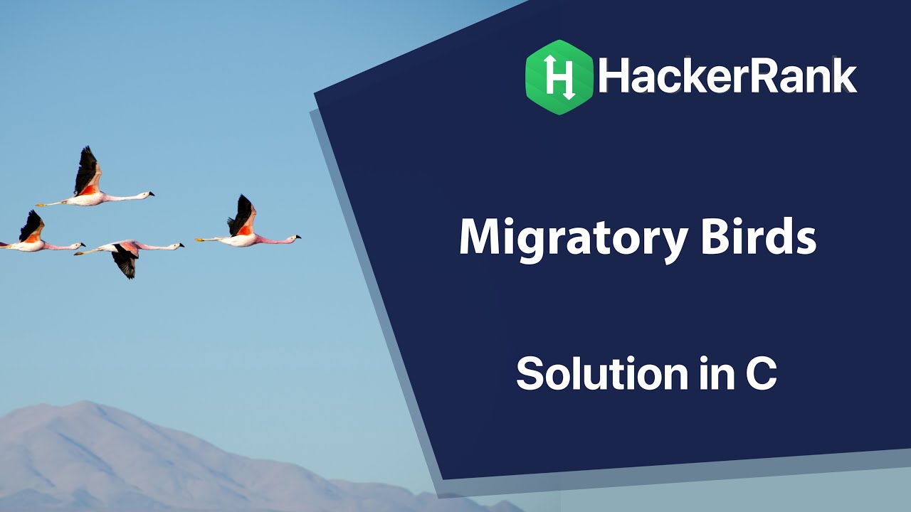 Migratory Birds | hacker rank - YouTube