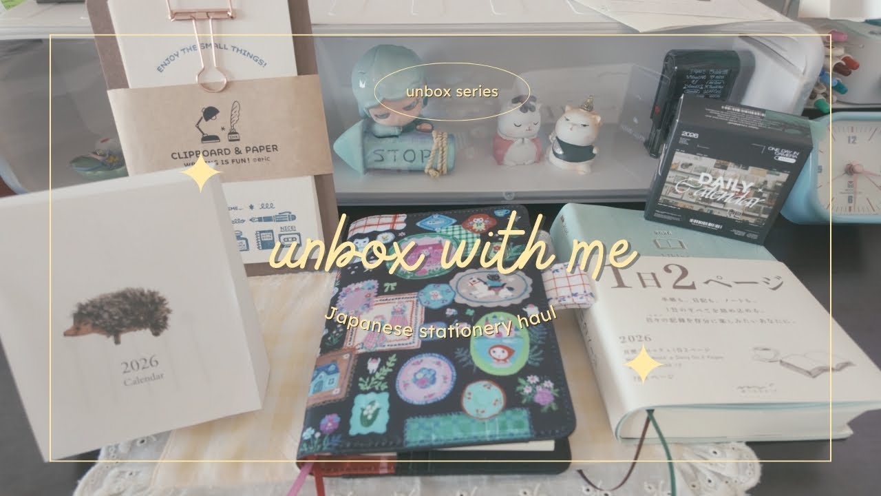 unbox Japanese stationery haul | prepare for 2026: Midori Hibino 2026, Hobonichi cover, calendar