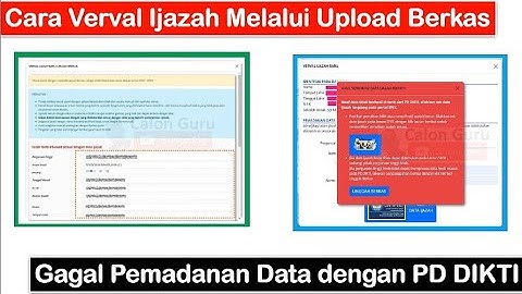 Cara Verval Ijazah Melalui Upload Berkas di Info GTK untuk Data Tidak Ditemukan di PD DIKTI