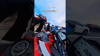 Biker Slapped on His Helmet