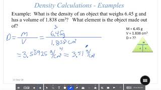 Density Calculation Examples - Easy Problems