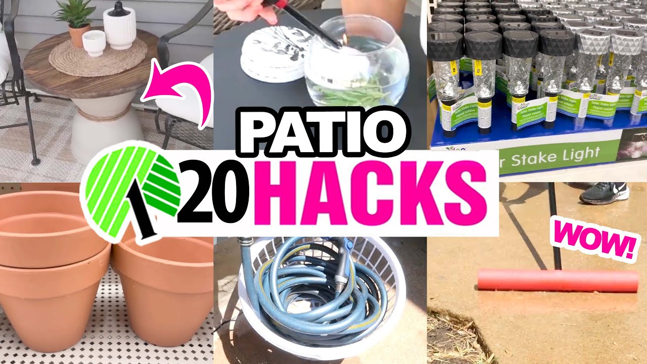 20 *BEST* 1 Dollar Tree PATIO HACKS & DIYs! + Organization SECRETS! YouTube
