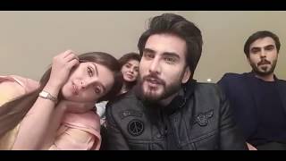Imran abbas Naqvi and Ayeza Khan at KOI CHAND RAKH MERI SHAM PER set
