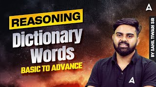 SSC CGL 2026 | SSC CGL Reasoning Class 2026 | Dictionary Word | By Sahil Tiwari Sir