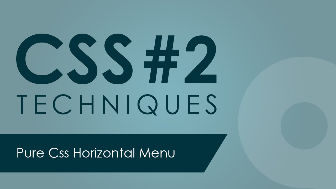 Create a pure css horizontal menu