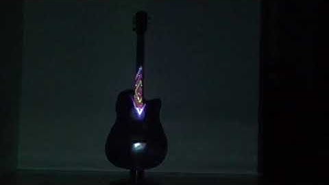 Spatial Augmented Reality (Projection Mapping) on Guitar