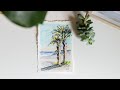 Palm tree drawing with colored pencils