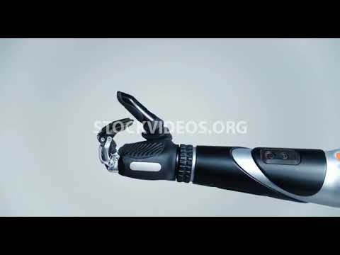 robotic bionic arm making fist prosthesi...