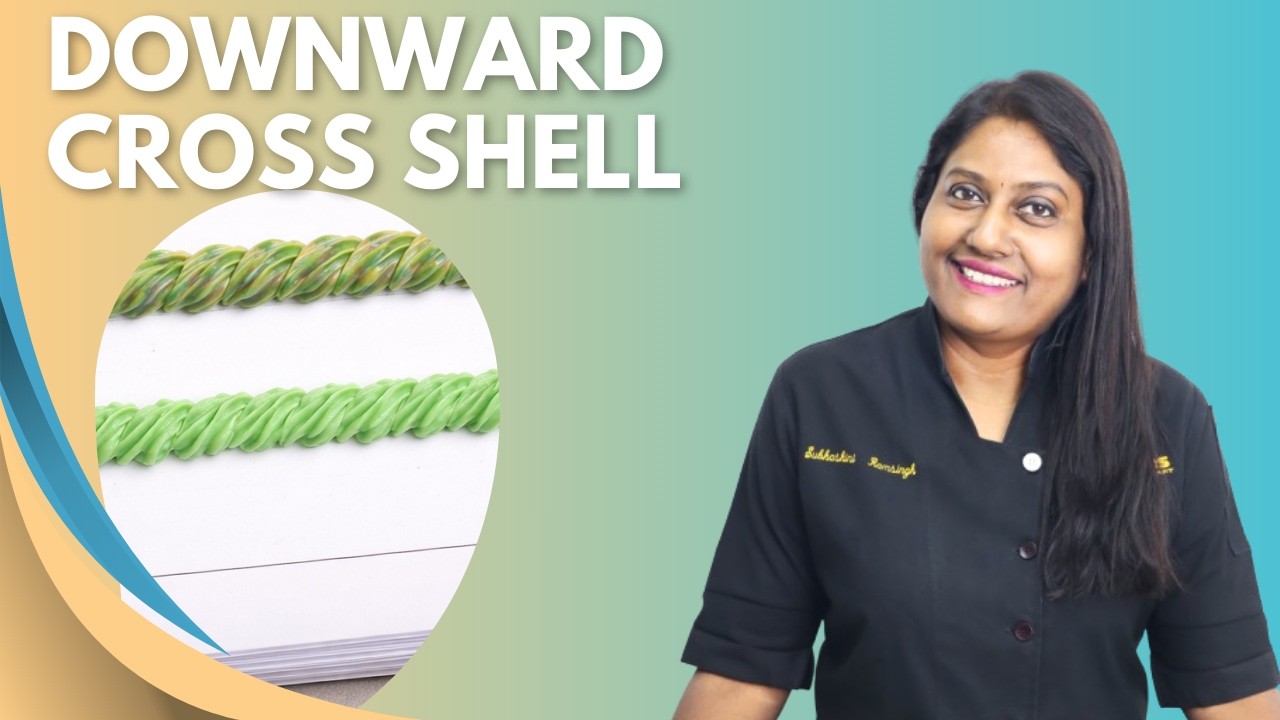 Downward Cross Shell #crossshells #downwardcrossshell #cakepiping # ...
