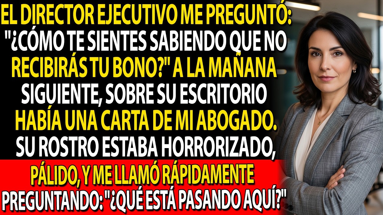 El director ejecutivo intentó malversar mi bonificación, pero yo tenía una manera... 💼💡💪