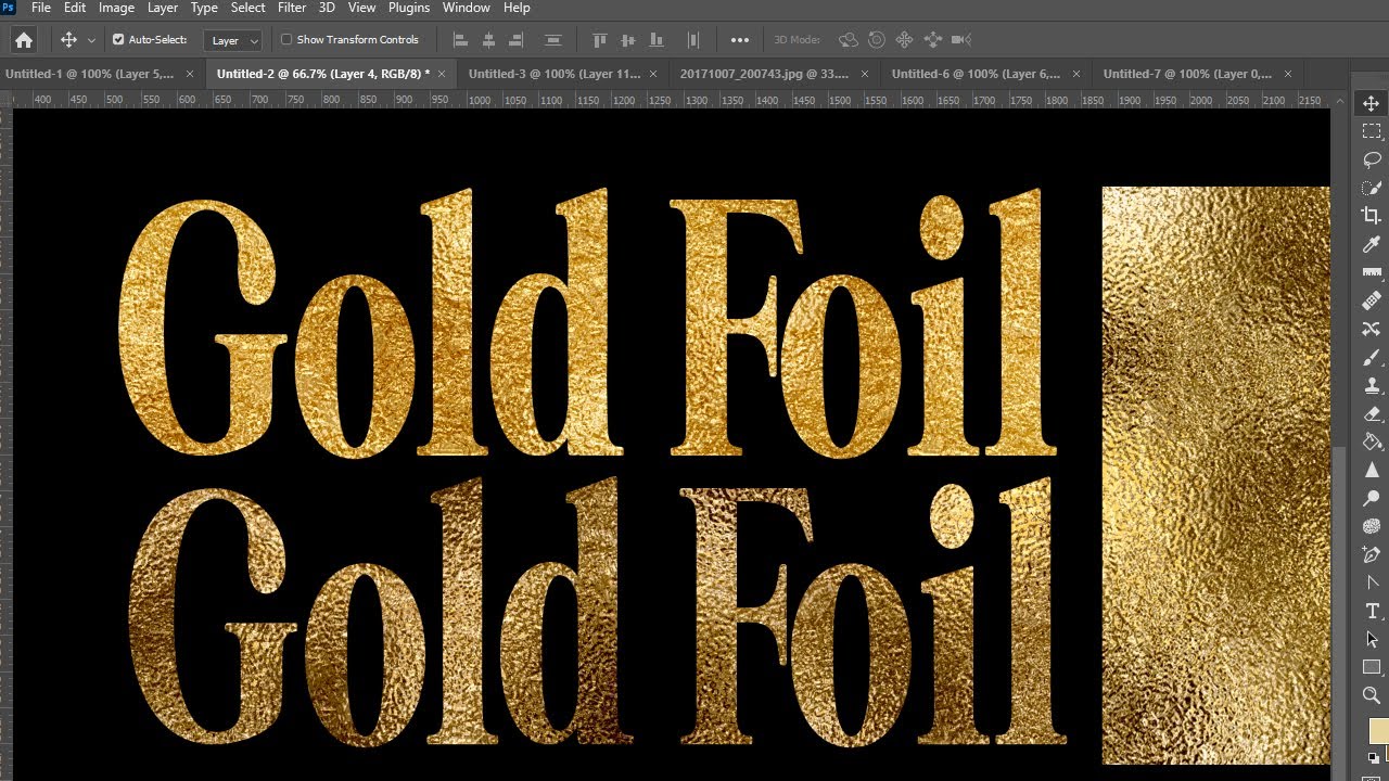 How To Make Seamless Gold Foil Textures In YouTube
