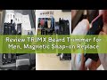 Review TRIMX Beard Trimmer for Men, Magnetic Snap-on Replacement Heads & Charging Dock, IPX7 Waterpr