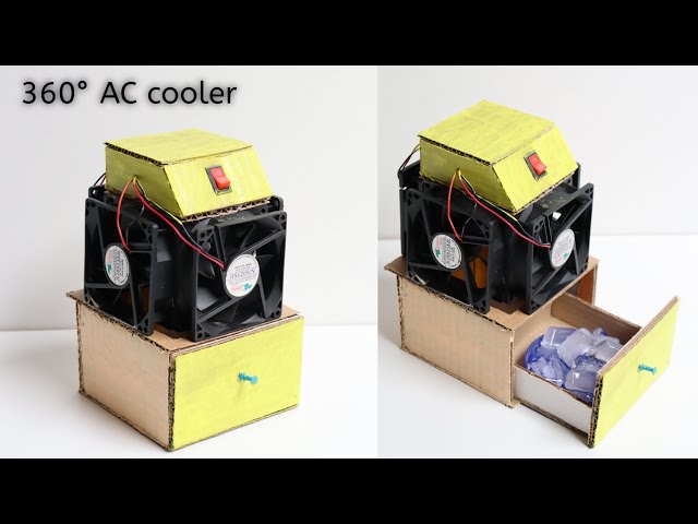 How To Make 360 Degree Air Cooler || Homemade 360° AC Cooler class=