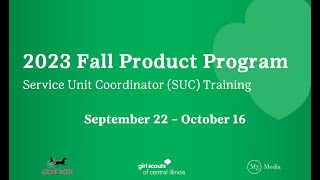 2023 Fall Product Service Unit Coordinator Training