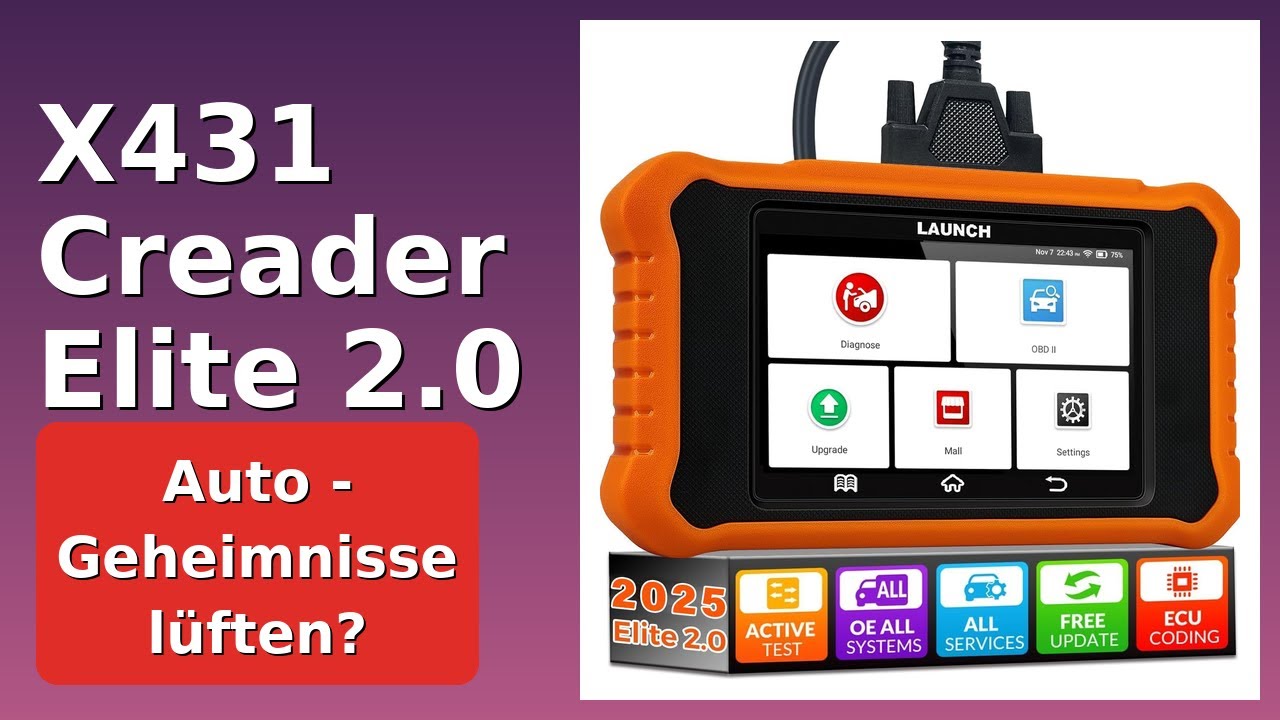 BEWERTUNG (2025): X431 Creader Elite 2.0. WESENTLICHE Einzelheiten ...