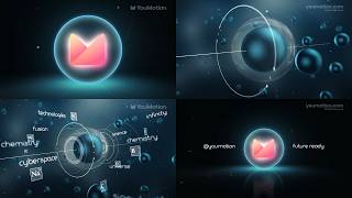 Free Molecules Logo Sting - 3D Science Opening (Ae, Pr, Dr)