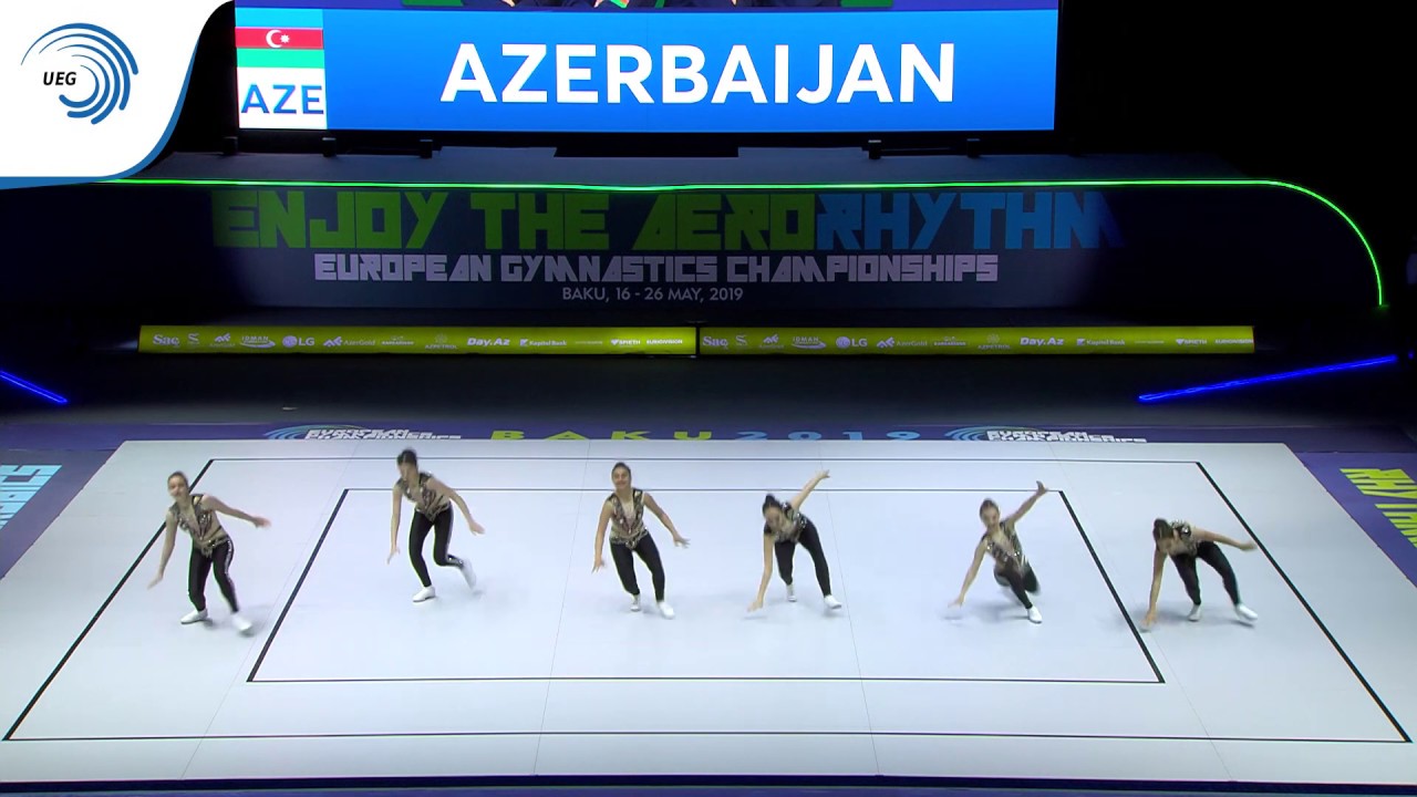 Azerbaijan - 2019 Aerobics Europeans, junior Aero Dance final