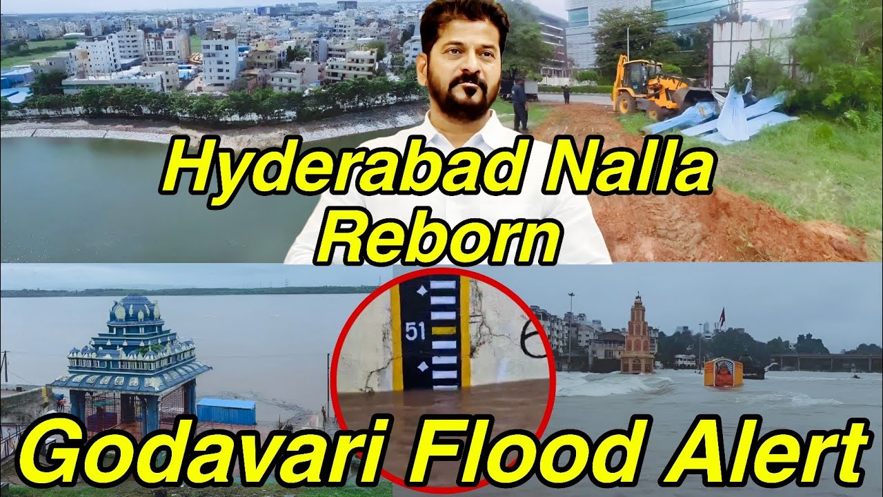 Hyderabad Nalla Cheruvu Reborn ✨ | Revanth Reddy’s Vision for Musi River | Godavari Flood Alert 🚨