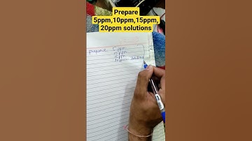 How to Prepare 5 ppm 10 PPM 15 PPM 20 PPM solution Pharmaceutical Analysis