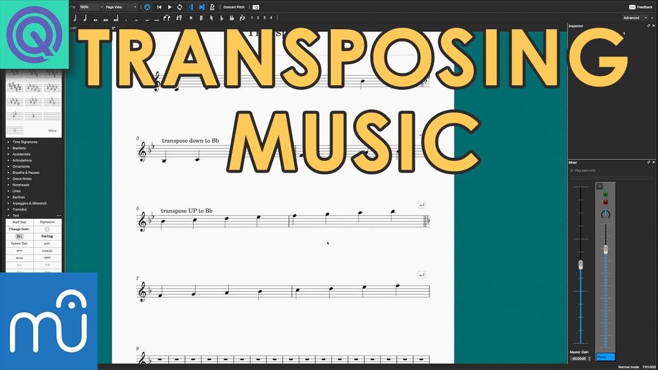 How To Transpose Music MuseScore Tutorial YouTube