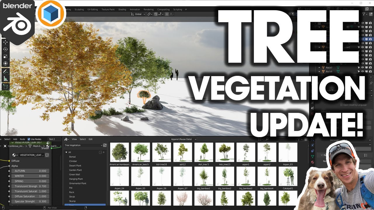 Tree Vegetation UPDATE For Blender! What's New? - YouTube