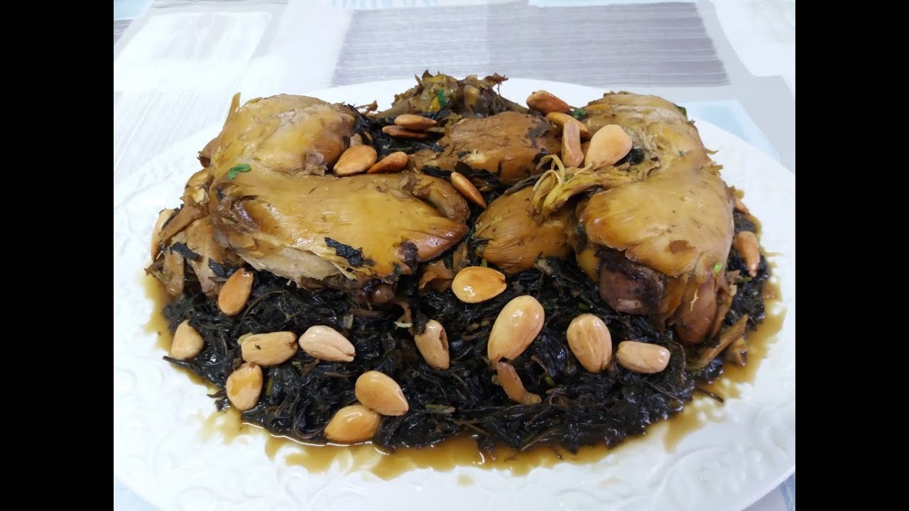 ملوخية يابسة بالدجاج