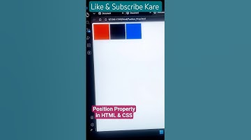 🚀HTML CSS Position Property Explained🔥 static absolute #coding #trending #shorts #viral #youtube #yt