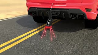 Vehicle Laser Sensor | 3D Industrial Animation | Real-time Detection & Safety Visualization