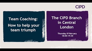 Team Coaching with Dr. Declan Woods | CIPD Branch in Central London
