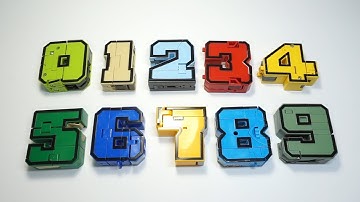 Learn numbers 0 to 9 with Transformation Robot Toys | video for kids toddlers