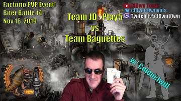 Factorio PVP Biter Challenge 14 - Team JD_Play5 vs. Team Baguettes