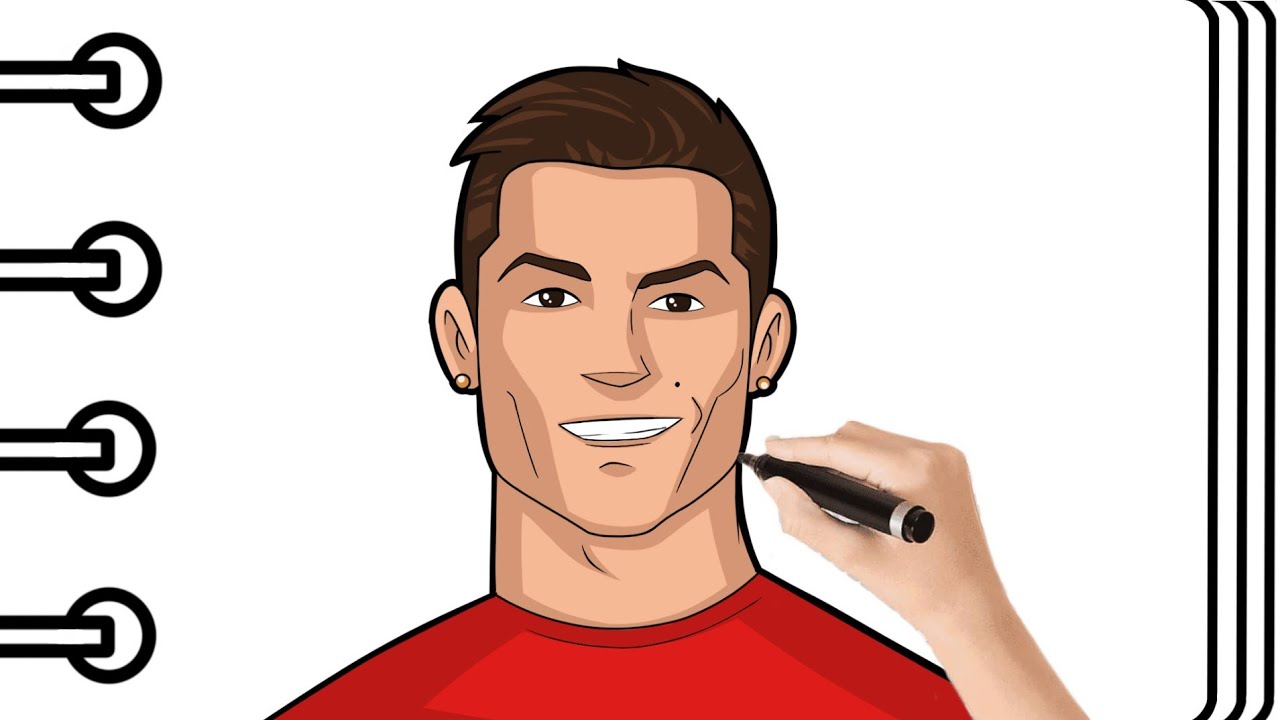 Como DIBUJAR a Cristiano Ronaldo paso a paso FACIL | Mapi Art TV - thptnganamst.edu.vn