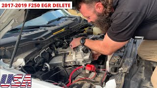 How to delete EGR and install block off plates on 201720182019 F250  F350