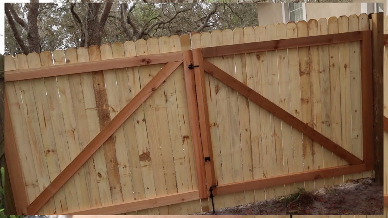How to Build A Gate For A Wooden Fence - YouTube