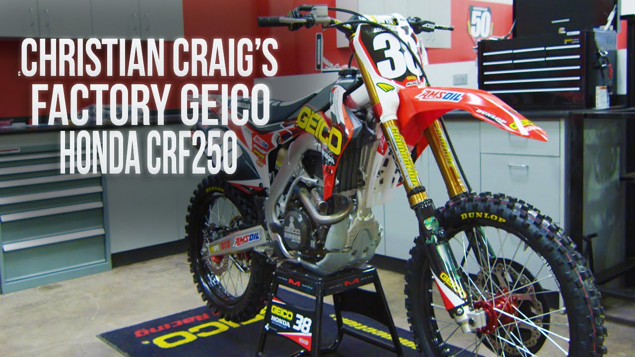 Inside Christian Craig's Manufacturing unit Geico Honda CRF250 || Motocross Motion Journal