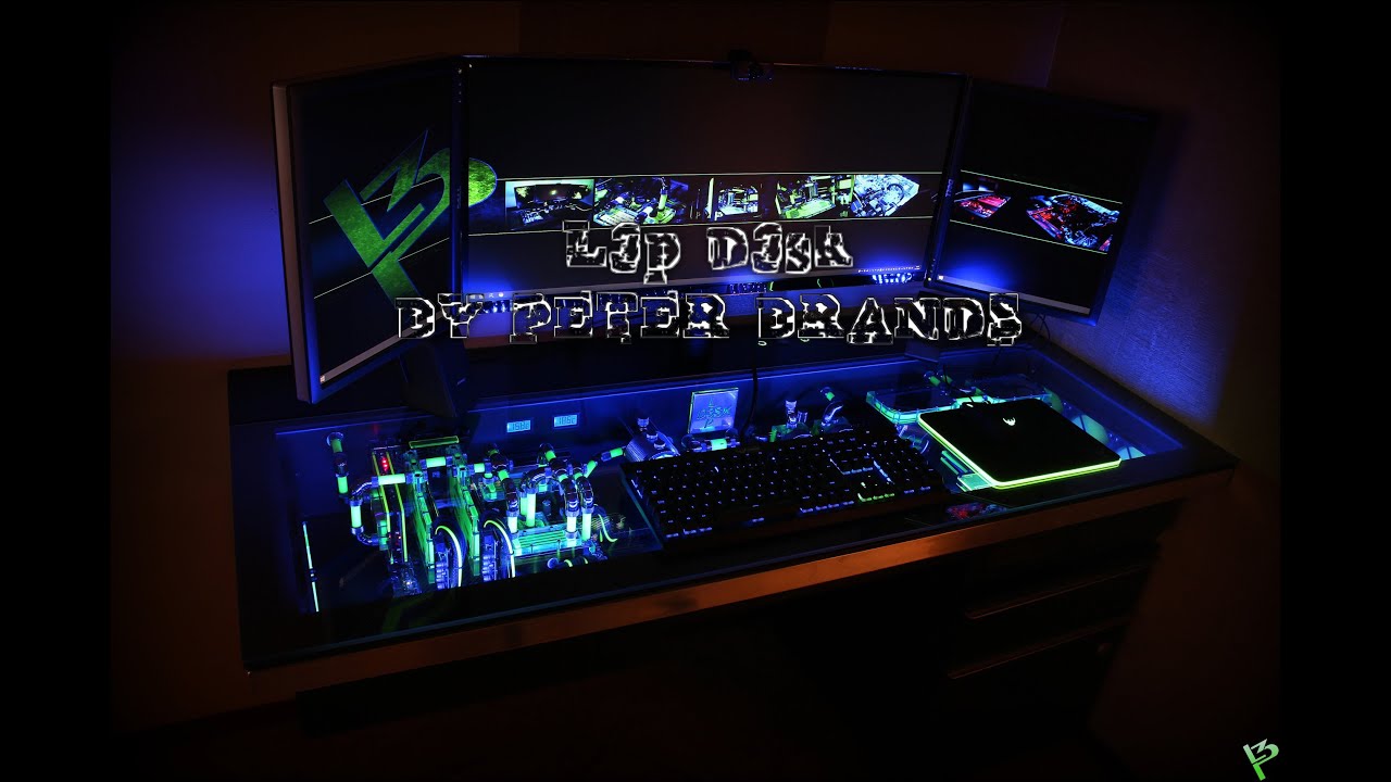 Ultimate Custom Water Cooled Gaming Desk Pc Mod Crazy Gaming Pc