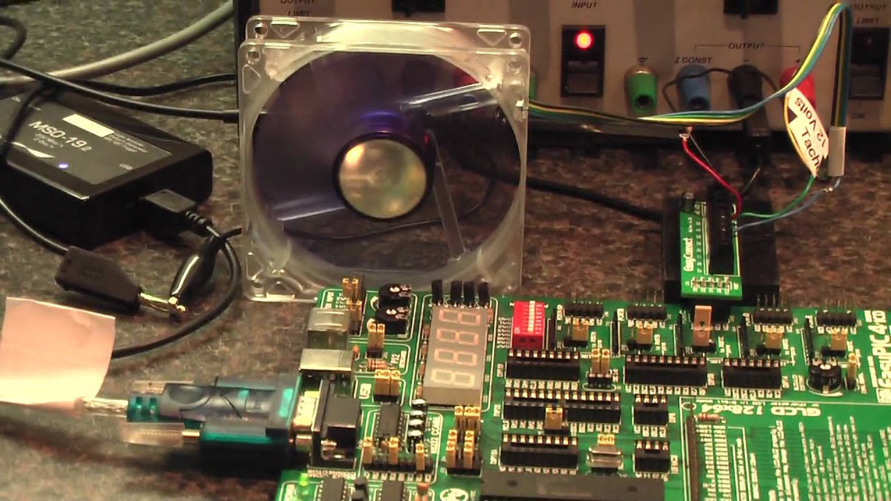 PIC 16F887 fan controller