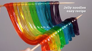 찰랑찰랑 무지개 젤리국수 만들기 Rainbow Jelly Noodle Recipe