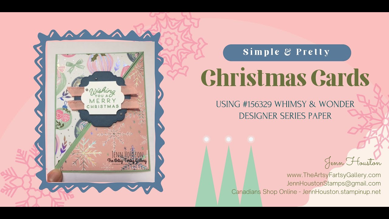 Whimsy & Wonder and a Triangle fun fold Christmas card