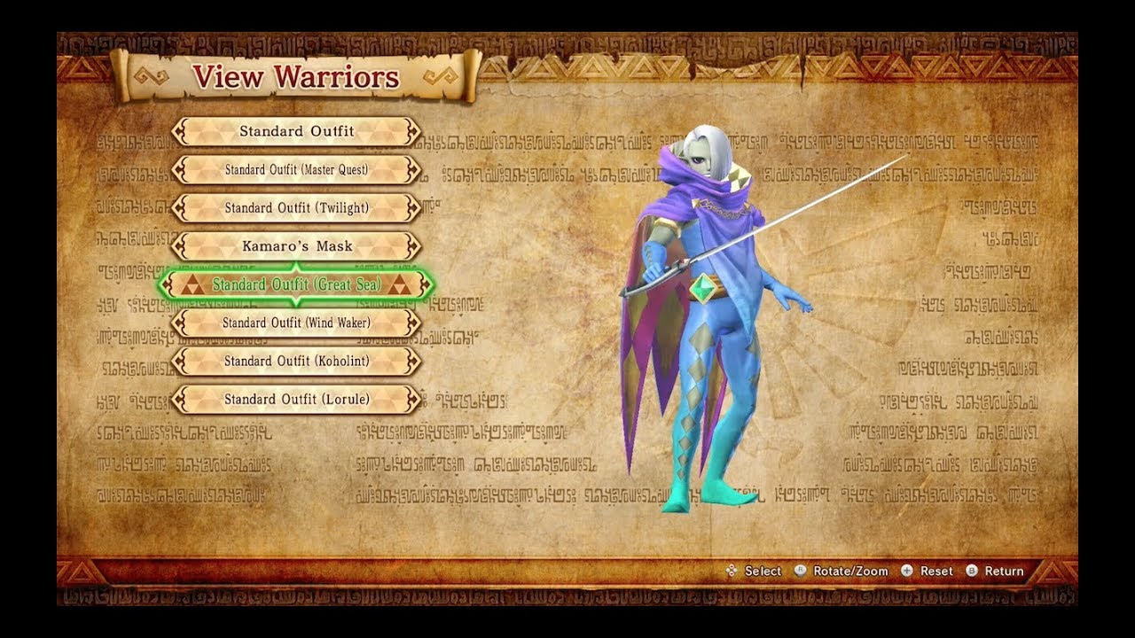 Hyrule Warriors: Definitive Edition - Demon Lord Ghirahim Costumes, Weapons, and Special Moves