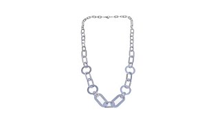 Stately Steel Geometric Mixed Shape 36" Necklace